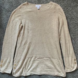 Calvin Klein Button Sleeved Sweater